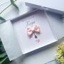 Handmade New Baby Card. Satin Bow With Charm. Boy Or Girl, thumbnail 1 of 10