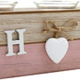 Pack Of Three Candle Holder With White Wooden Heart, thumbnail 5 of 8
