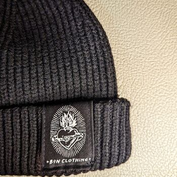 Organic, Recycled Sacred Heart Design Harbour Beanie, 4 of 4