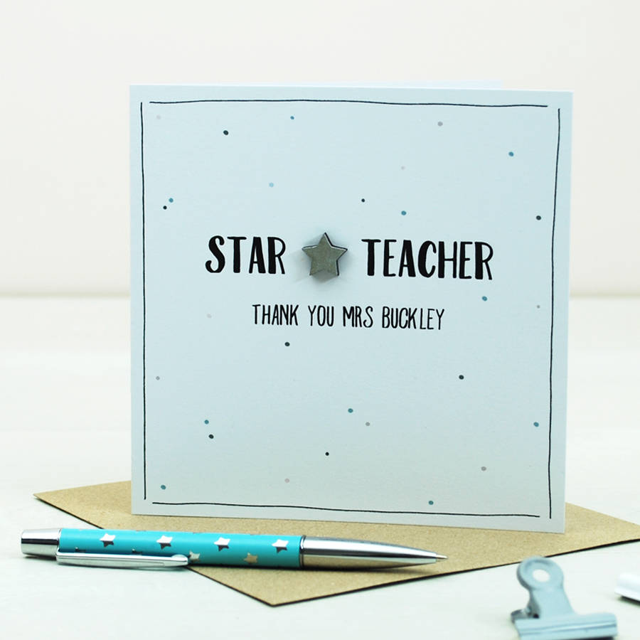 star teacher, personalised card by cloud 9 design | notonthehighstreet.com