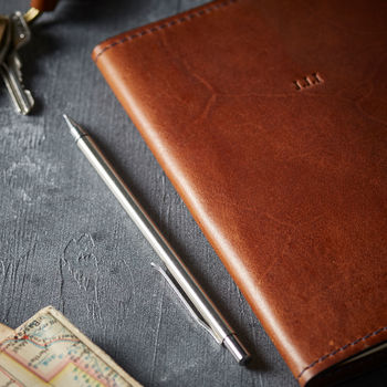Personalised Stitched Leather Travel Journal, 3 of 5