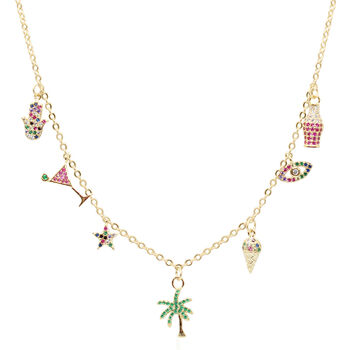 Chardonnay Tropical Necklace | 14 K Gold Plated, 2 of 5