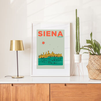 Personalised Siena, Italy Travel Illustration, 3 of 5