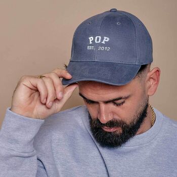 Personalised Dad Father Daddy Est. Year Cap, 2 of 9