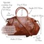Leather Holdall Bag, Tan, thumbnail 6 of 6
