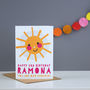 'You Are My Sunshine' Personalised Birthday Card, thumbnail 1 of 5
