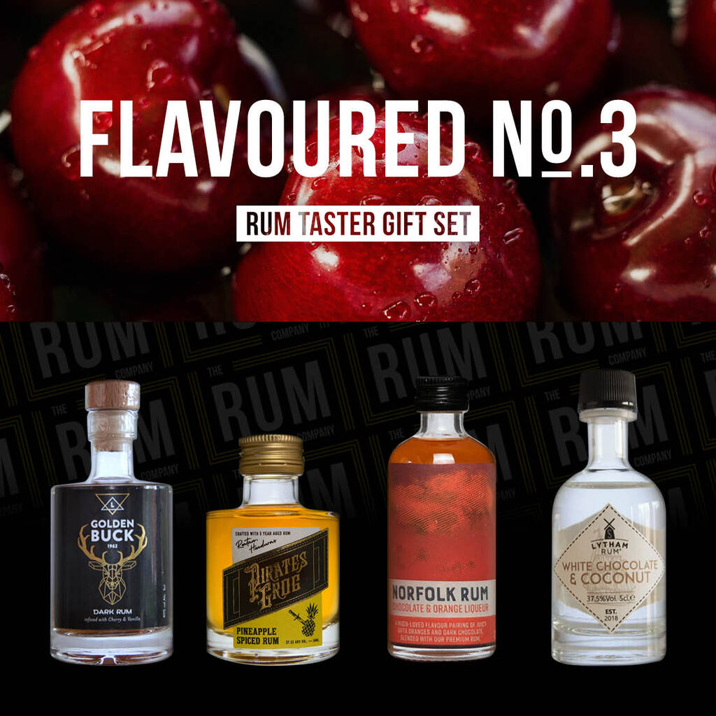 Flavoured Rum Taster Set Gift Box Three By The Rum Company