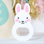 Bunny Rabbit Teether With Personalised Gift Bag, thumbnail 3 of 3