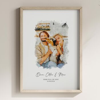 Personalised Family Portrait, Portrait From Photo, 5 of 8