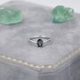 Sterling Silver One Carat Mystic Black Cz Oval Ring, thumbnail 7 of 11