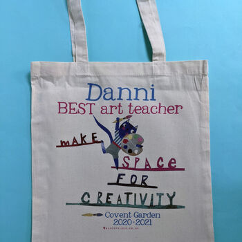 Personalised Art Teacher Bag, 10 of 10