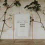 Personalised Typist Cotton Wedding Welcome Sign, thumbnail 1 of 7