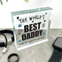 Personalised The World's Best Dad Crystal Token Daddy, Dad, Pops, Papa, thumbnail 4 of 6