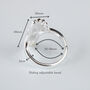 Sterling Silver Fan Design Adjustable Ring, thumbnail 4 of 6