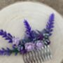 Lavender And Lilac Flower Hair Comb, thumbnail 5 of 7
