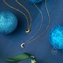 Sterling Silver Tiny Crescent Moon Pendant Necklace, thumbnail 1 of 11