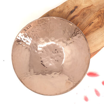 Personalised 7th Anniversary Large Copper Bowl, 4 of 10