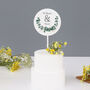 Personalised Wedding Cake Topper Botanical, thumbnail 5 of 5