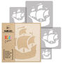Reusable Plastic Stencils Five Pcs Ship With Brushes, thumbnail 2 of 5