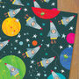 Spacemen Wrapping Paper Two Sheets, thumbnail 2 of 5