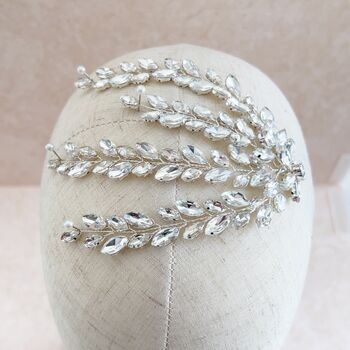 Crystal Leaf Bridal Headpiece, 7 of 7