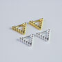 Sterling Silver Bubble Triangle Hoop Earrings, thumbnail 1 of 5