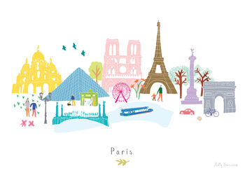 Paris Skyline Cityscape Art Print, 3 of 3