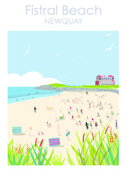 Fistral Beach Newquay Cornwall Print, 6 of 6