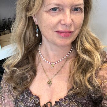 Marie Antoinette Macaron Pearl Charm Necklace, 3 of 4