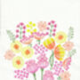 Summertime Floral Wood Block Print Three Colour Options, thumbnail 3 of 6