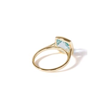 Yellow Gold Cushion Briolette Topaz Ring, 5 of 6