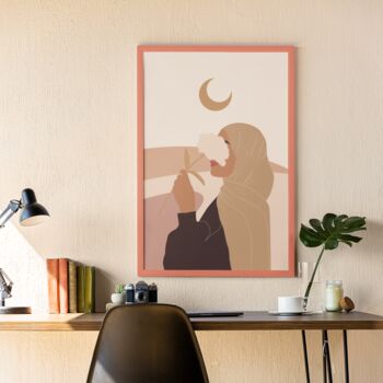 Hijab Islamic Woman Abstract Art Print A3 Unframed, 3 of 5