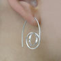 Sterling Silver Sphere Drop Earrings, thumbnail 2 of 5