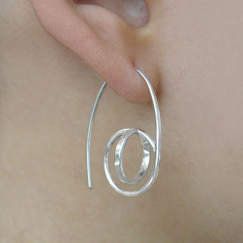Sterling Silver Sphere Drop Earrings, 2 of 5