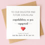Personalised Engagement Card For Son And Daughter In Law Or Daughter And Son In Law, thumbnail 2 of 6