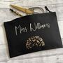 Personalised Name Rainbow Gold Leopard Pouch Bag, thumbnail 1 of 2