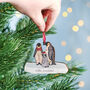 Personalised Penguin Family Christmas Decoration, thumbnail 1 of 5