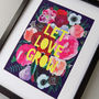 'Let Love Grow' Inspirational Floral Print, thumbnail 3 of 8
