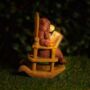 Rocking Chair Sitting Bear Solar Power Garden Ornament, thumbnail 5 of 6
