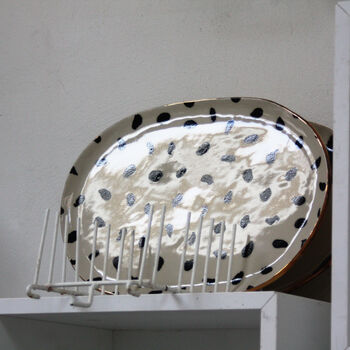 Polka Dot Ceramic Oval Platter, 2 of 5
