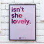 Music Lyric Print That Plays 'Isnt She Lovely', thumbnail 6 of 6