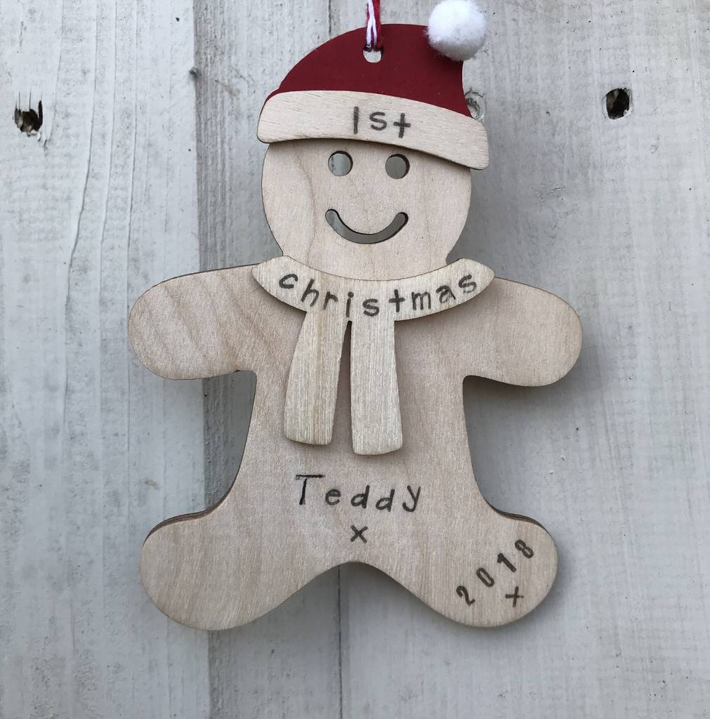 personalised 1st christmas tree decoration by kitty's