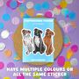 Personalised Staffy Dog Full Portrait Stickers, thumbnail 3 of 8
