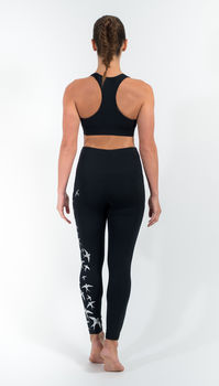 Swallow Flock Leggings Black And Silver, 3 of 4