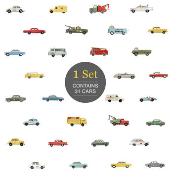 Vintage Toy Car Wall Stickers, 2 of 5