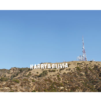 Personalised Couples Hollywood Sign Print, 2 of 5