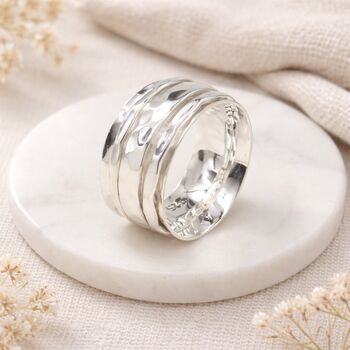 Personalised Classic Wide Sterling Silver Spinner Ring, 3 of 9
