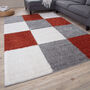 The Rugs Geometric Shaggy Rug Terra Checkered Rug, thumbnail 6 of 12