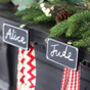 Chalk Board Personalised Stocking Holder Mantle Clip, thumbnail 2 of 5
