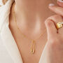 Sterling Silver Jewelled Safety Pin Beaded Necklace, thumbnail 1 of 7